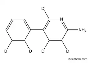 Molecular Structure of 150320-81-3 (2-Amino-5-phenylpyridine-d5)